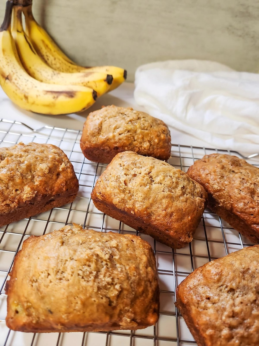 A banana loaf with coffee