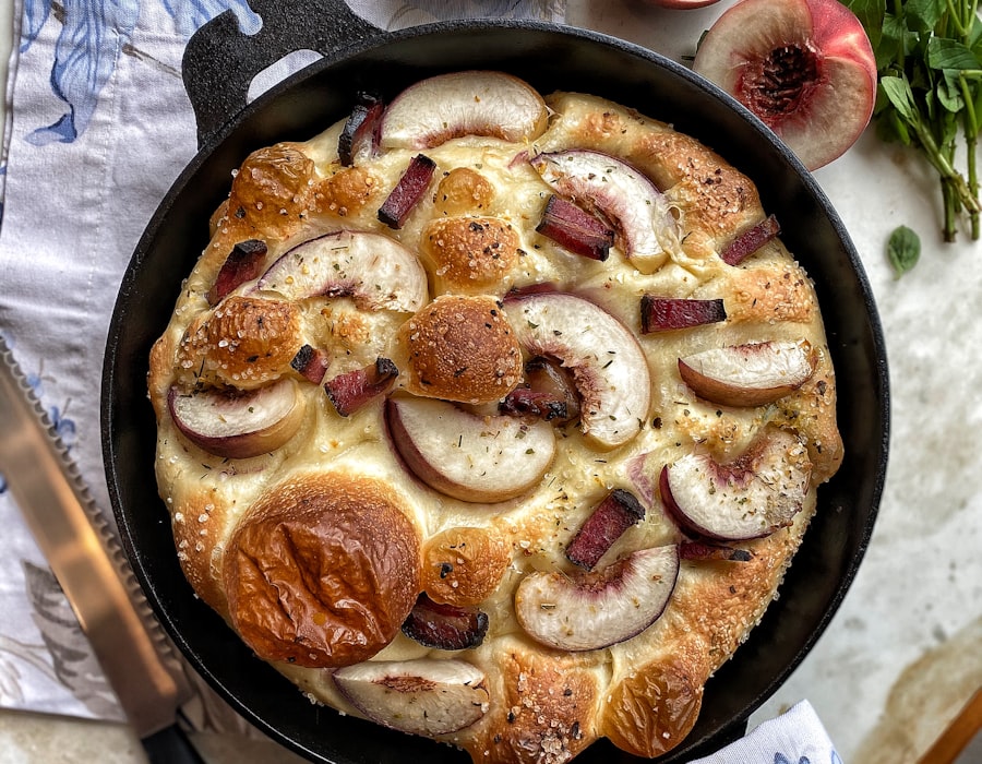 An overnight French toast bake in a skillet
