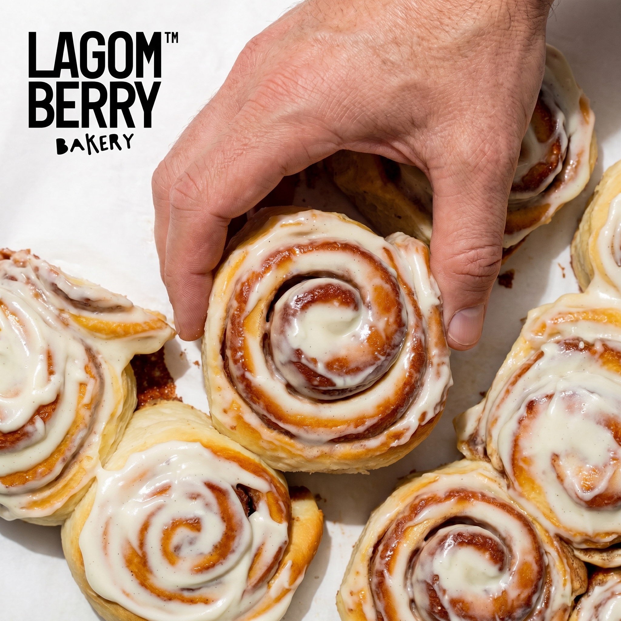 A tray of cinnamon rolls