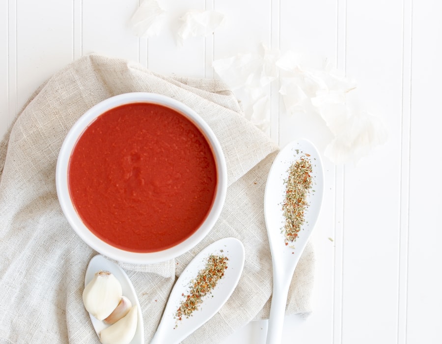 Soup with bread on the side