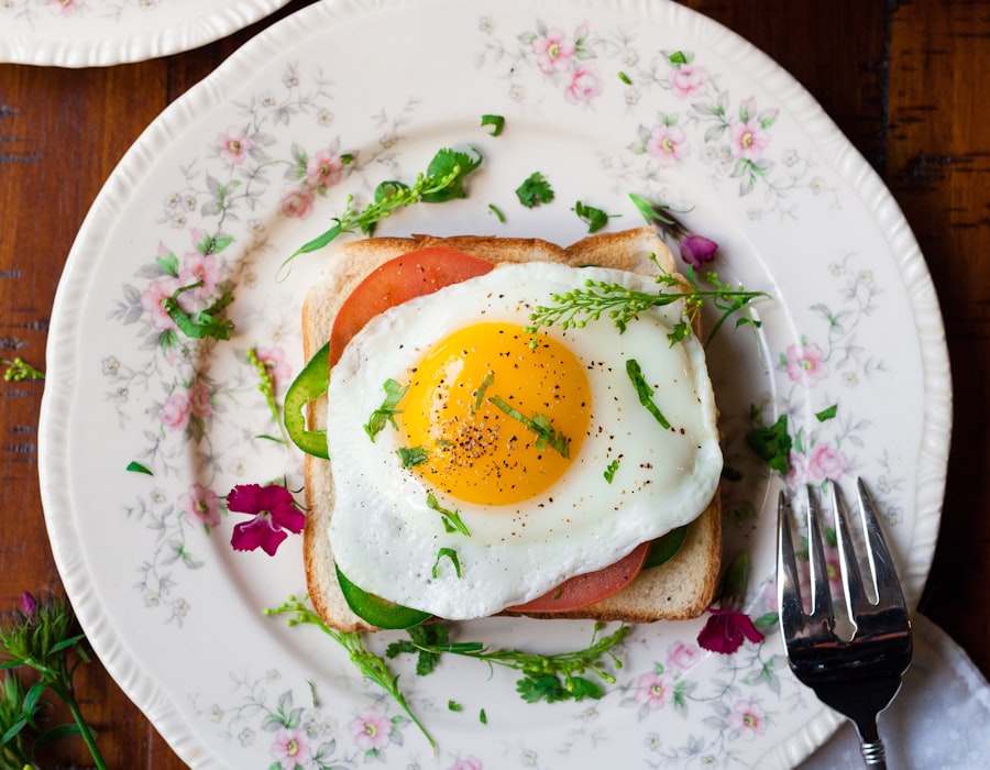 A fried egg on warm toast