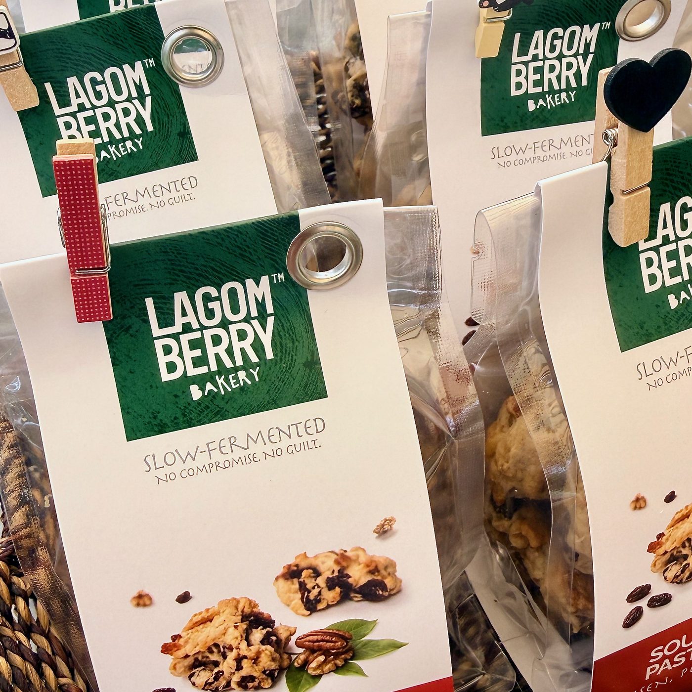Several bags of pastry bites