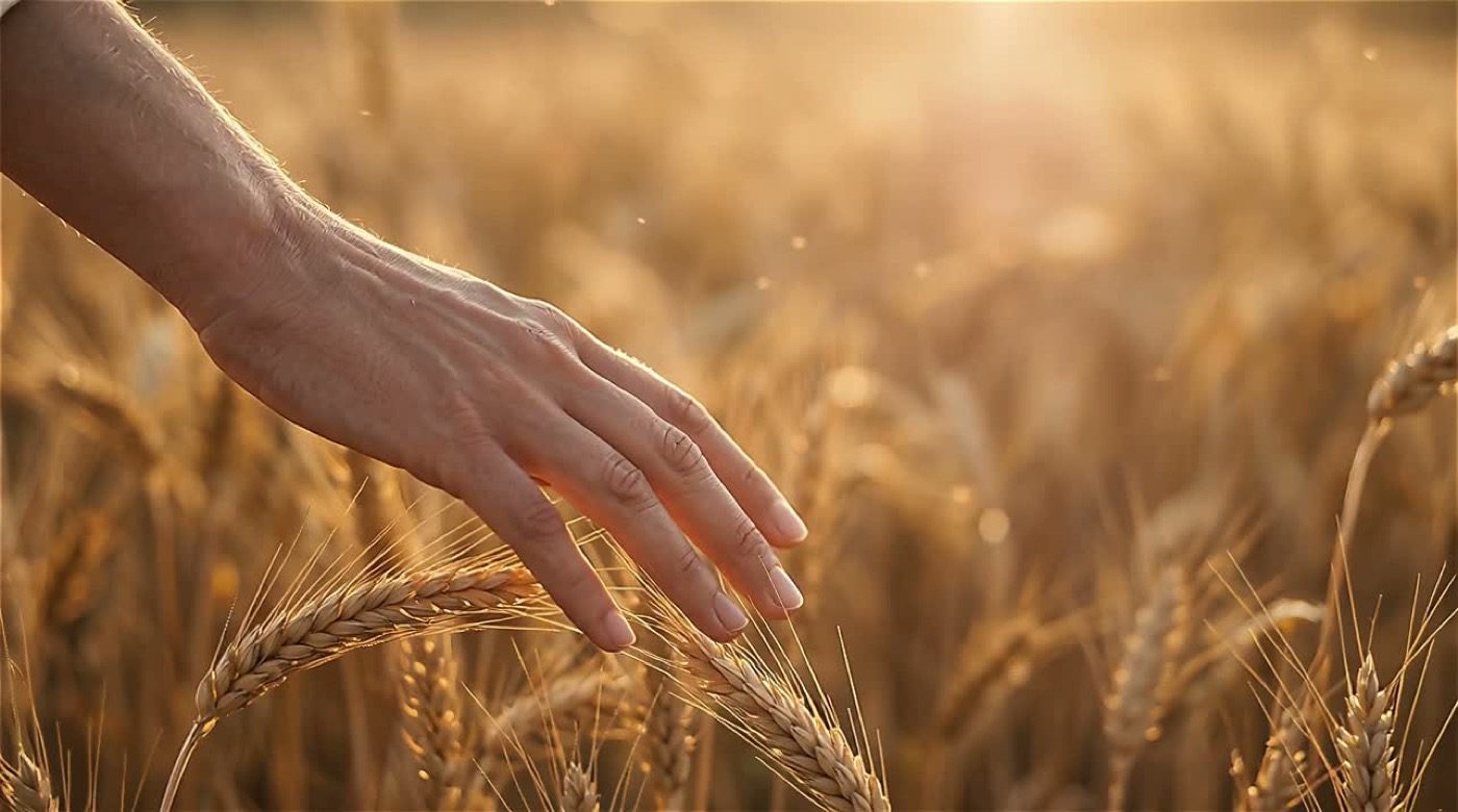A hand holding a slice of European Rye