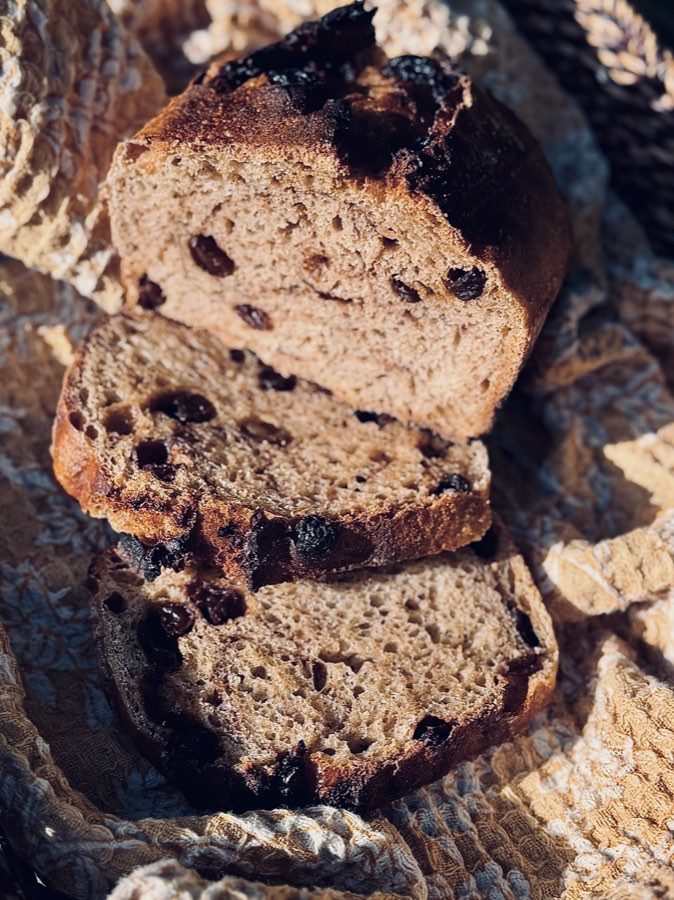 Cinnamon Raisin sourdough loaf
